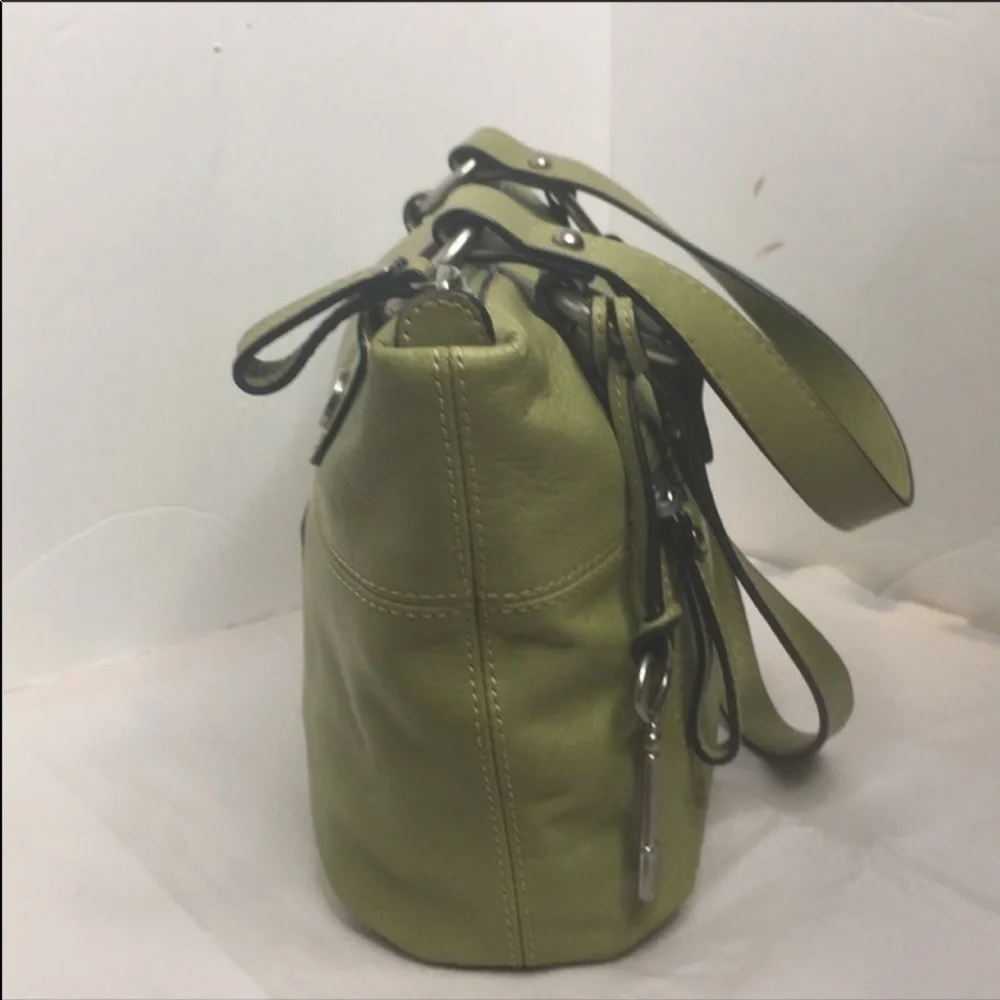 Fossil Hanover Top Zip Shoulder Bag Purse Lime